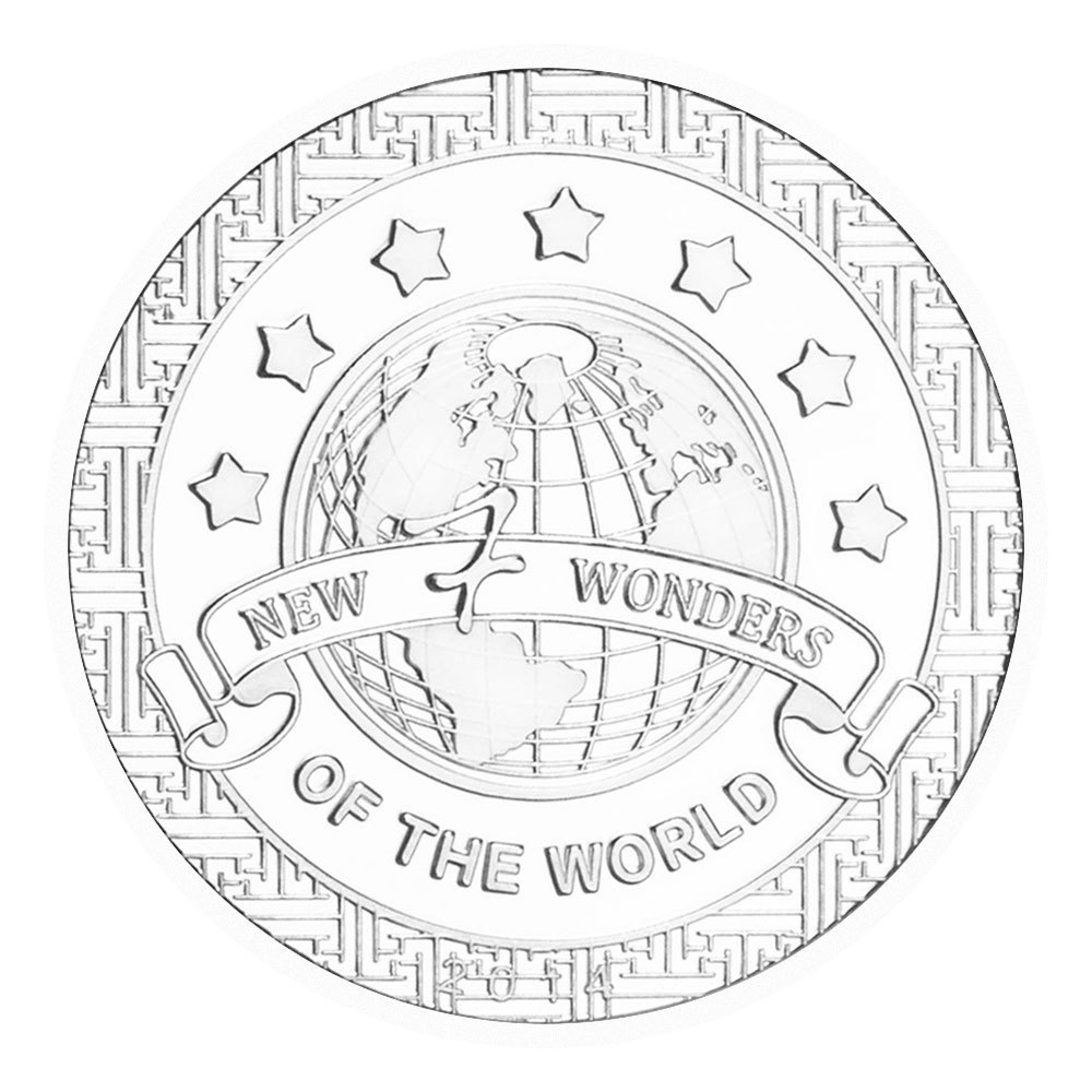 New Seven Wonders of The World Collectible Silver Plated Souvenir Coin Collection Art Creative Gift Commemorative Coin