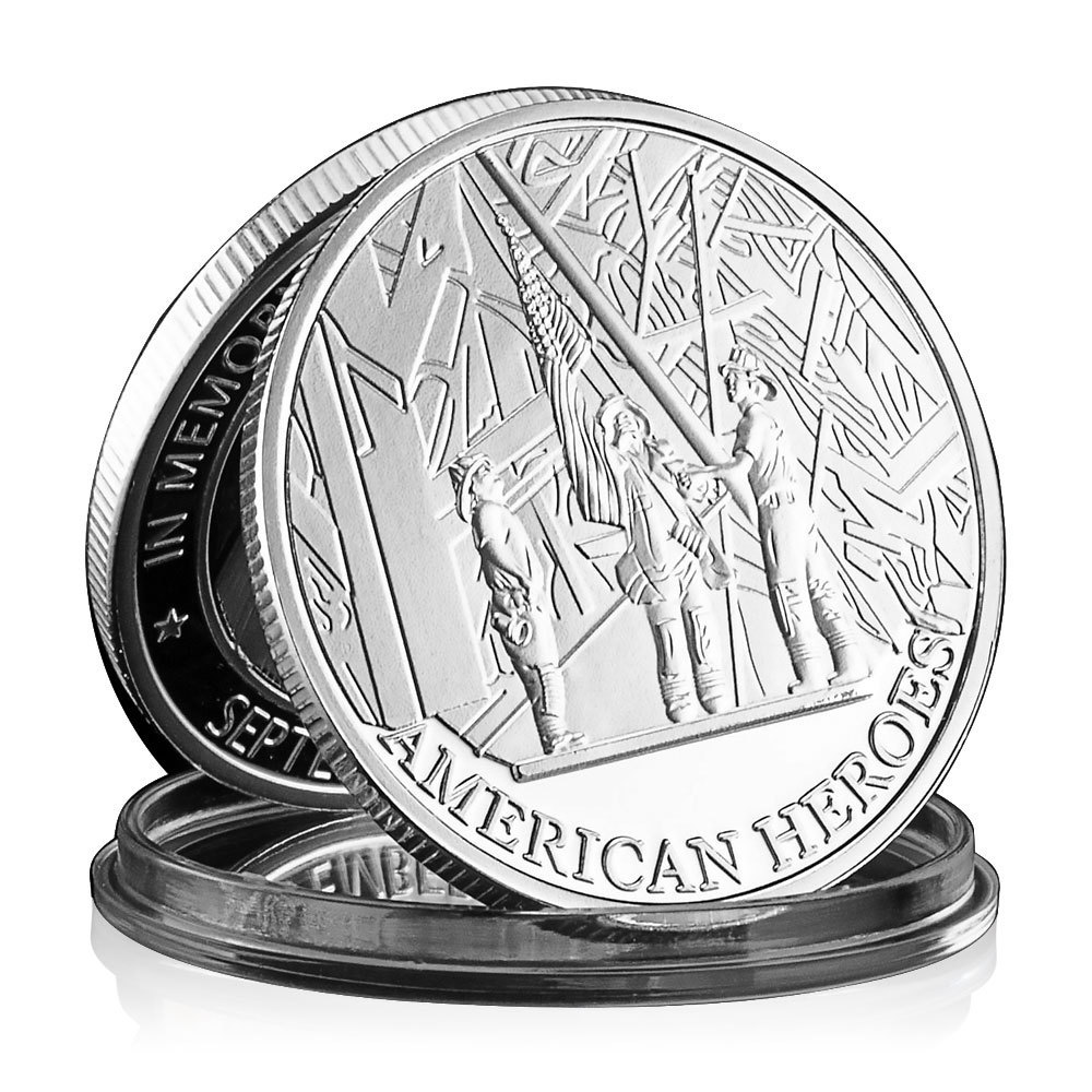 September 11.2001 American Heroes Souvenir Collectible Gift In Memory of Those We Have Lost Silver-Plated Commemorative Coin