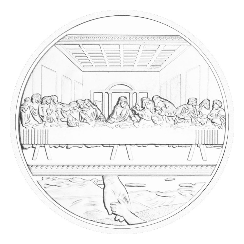 Jesus Souvenir Coin Collectible Gift Last Supper Commemorative Coin Silver Plated Collection Casting Christianity Art