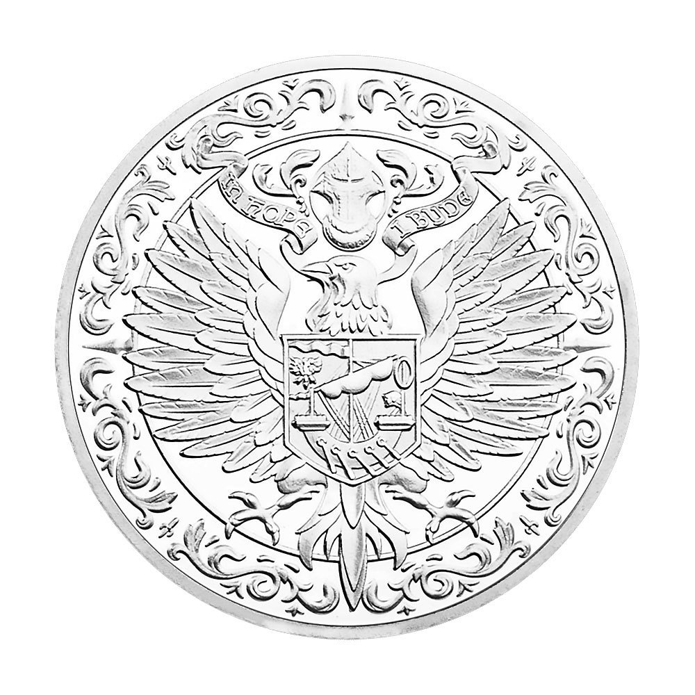 Middle Ages Knight Souvenir Destiny Is Not A Matter of Chance,it Is A Matter of Choice Eagle Knight Silver Plated Coin