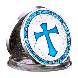 Knight Templar Badge Silver Plated Coin Collectible Souvenir Gift Knight Commemorative Coin