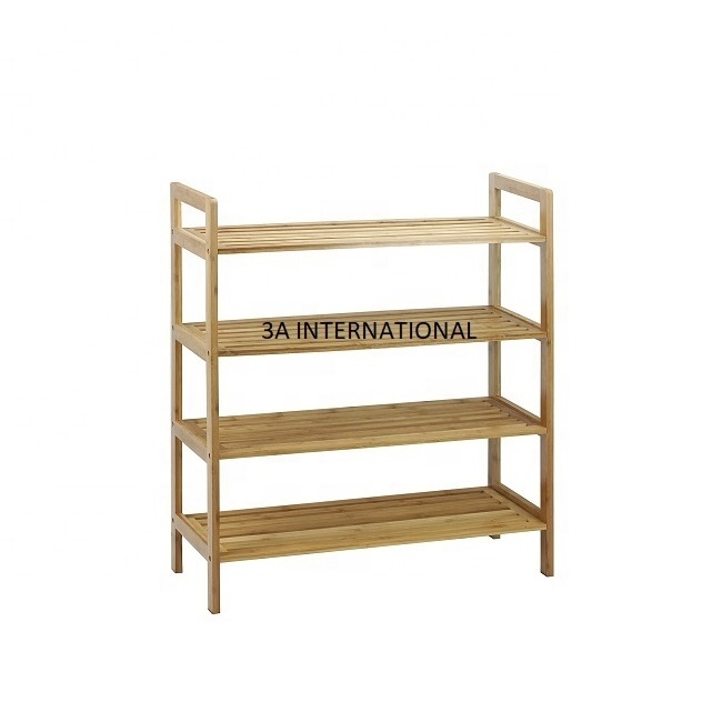 Wardrobe Shelf Home Outdoor Shoes Tray Decorative Shoes Stand For Shoes Storage Holder Rack Metal and Wooden Natural  Rack