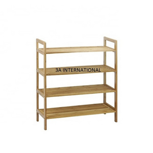 Wardrobe Shelf Home Outdoor Shoes Tray Decorative Shoes Stand For Shoes Storage Holder Rack Metal and Wooden Natural  Rack