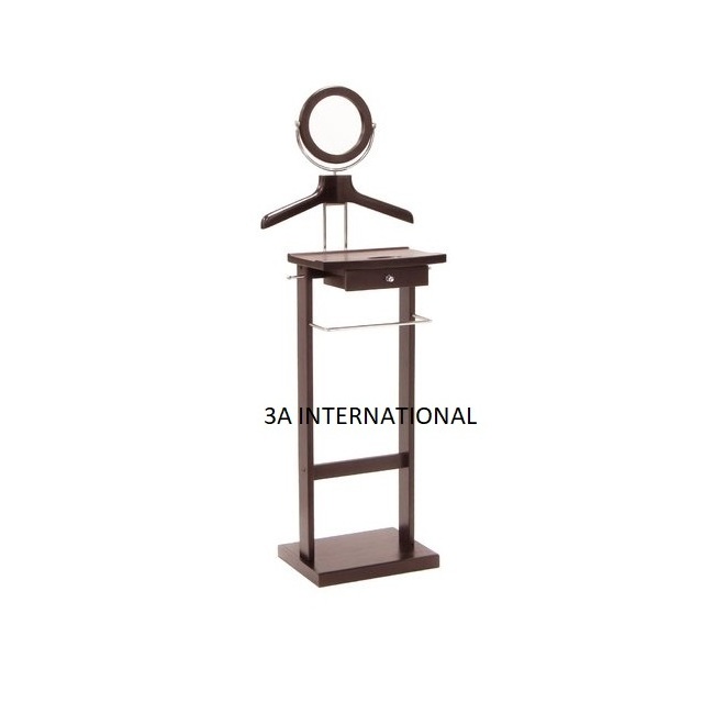 High Standard Quality Customized Size & Design Light Brown Finished Coat Stand For Office Home Living Room Changing Room Use