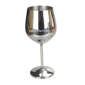 Metal Glasses for Hotel and Restaurant Glass Stainless Steel Shiny Polished Wine Drinking Glass Dinnerware Service Best Price