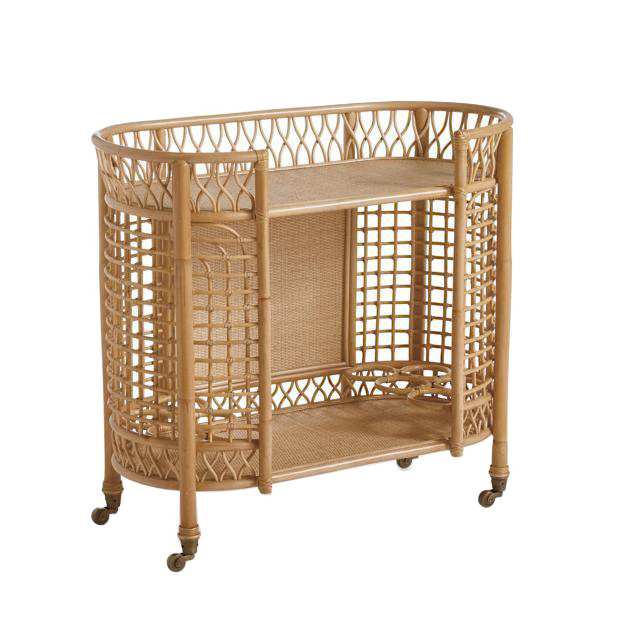 Exclusive Design Home Wedding Hotel Restaurant Furniture Luxury Bamboo Kitchen Food Tea Coffee Serving Trolley Hot Sale