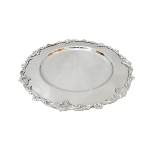 Stainless Steel Designer Charger Plate Wedding Event Dinnerware Rounded Food Serving Charger Plate High Standard Quality