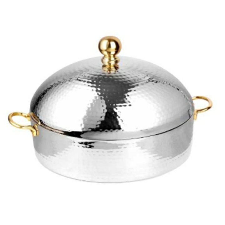 Double Wall Casseroles Server Hot Pot Copper Antique Finishing Stainless Steel Casseroles Server Hot Pot with Best Price