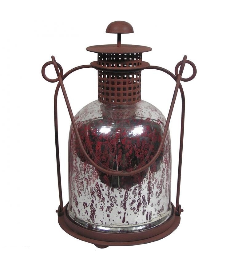 Top Trending Moroccan Design Red Glass Tableware Candle Light Holder Unique Stylish Lantern Christmas Decoration Candle Lantern