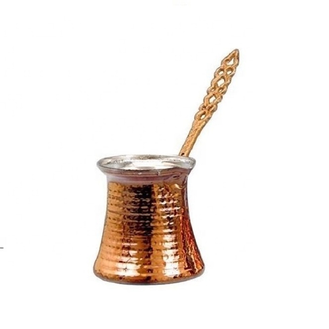 Arabic Coffee Planter Hammered Design Pure Copper Turkish Coffee Pots  For  Luxury Hotel  Kitchenware Espresso Supplies