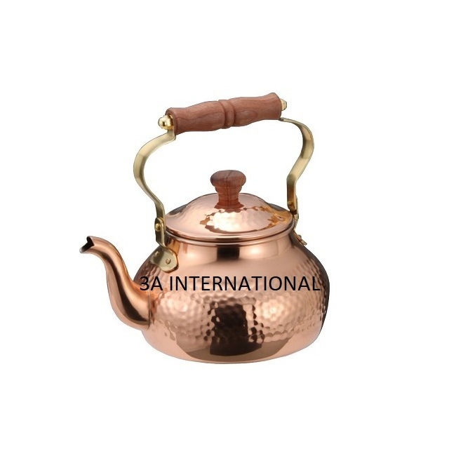 Exclusive Design Pure Copper Kitchen Decorative Kettle For Home Restaurants Making Pot(Tea Lovers Kettle) For Ayurveda Health