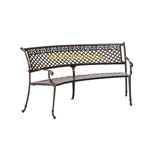 Garden Furniture Popular Garden Bench Iron Metal Black Powder Coated Outdoor Decorative Bench At Sustainable Quality