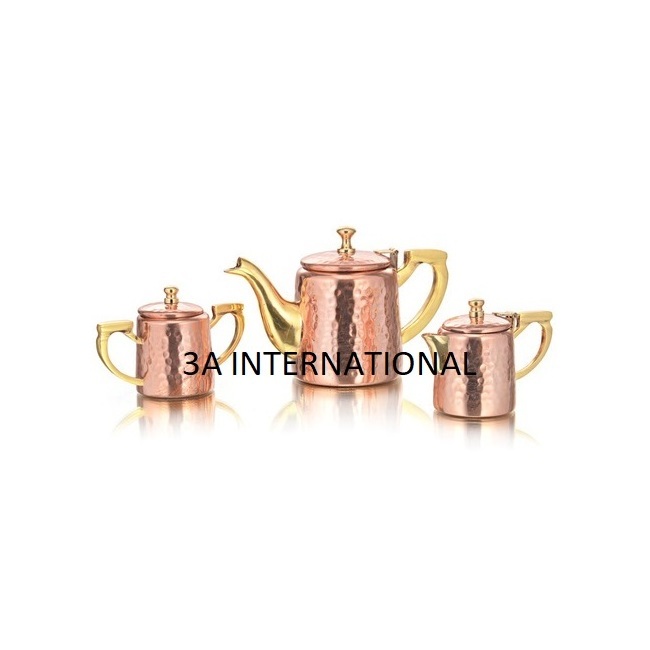 Sustainable Quality Supplier Copper Arabic Tea Pot Kitchenware Equipment Catering Tea Pot Handmade Coffee Serving kettle