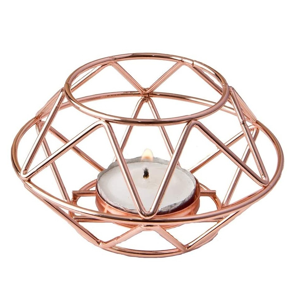 Antique Wire Design Copper Plated Votive Holder Home Decor Appliance Tabletop Centerpiece Candle Votive At Sustainable Quality