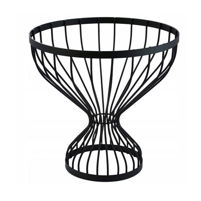 Standard Quality Mesh Design Copper Plated Decorative Fruits Basket Home and Garden Iron Wire Food Containing Basket