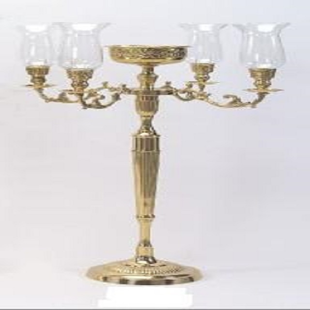 Modern Candelabra Gold Plated Big Candelabra Candle Stand for Luxury hotels restaurants and wedding party