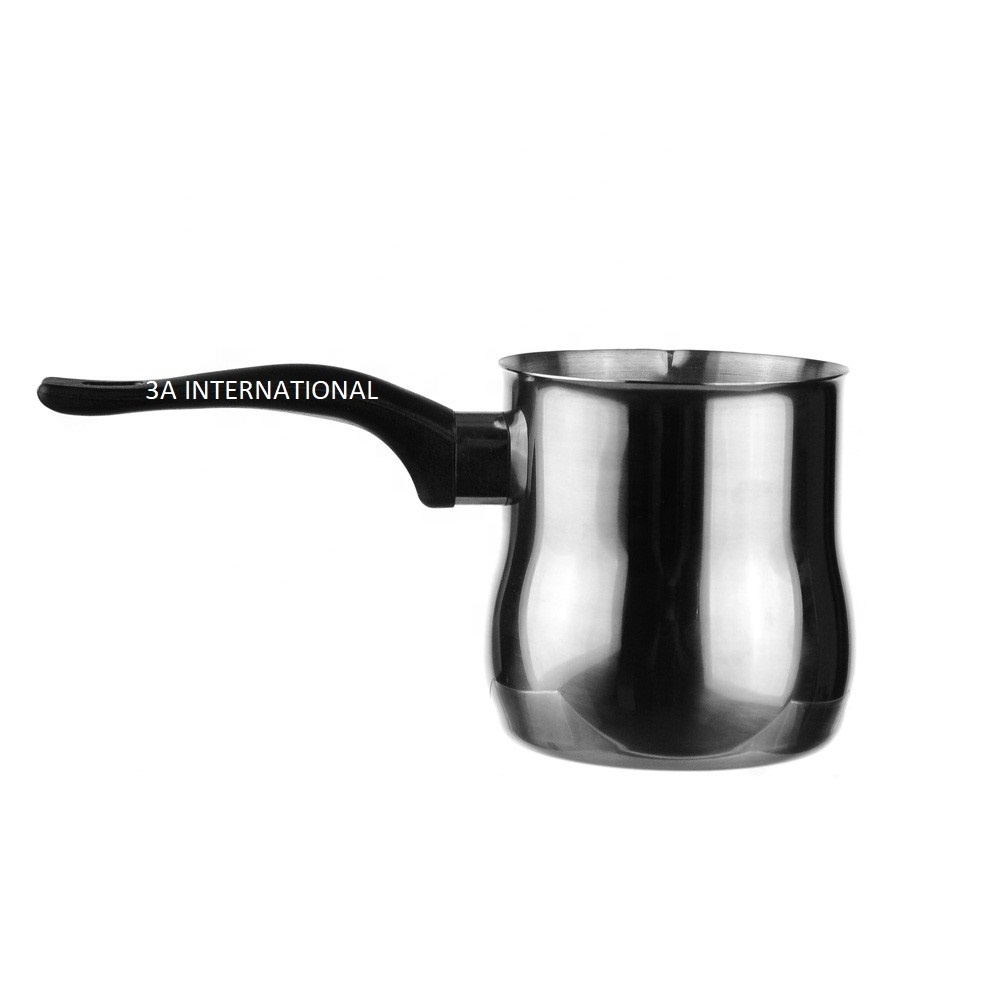 Kitchenware Catering Use Tea Percolator Stainless Steel Shiny Polished Metal Turkish Coffee Pot For Luxury Tea And Coffee Store