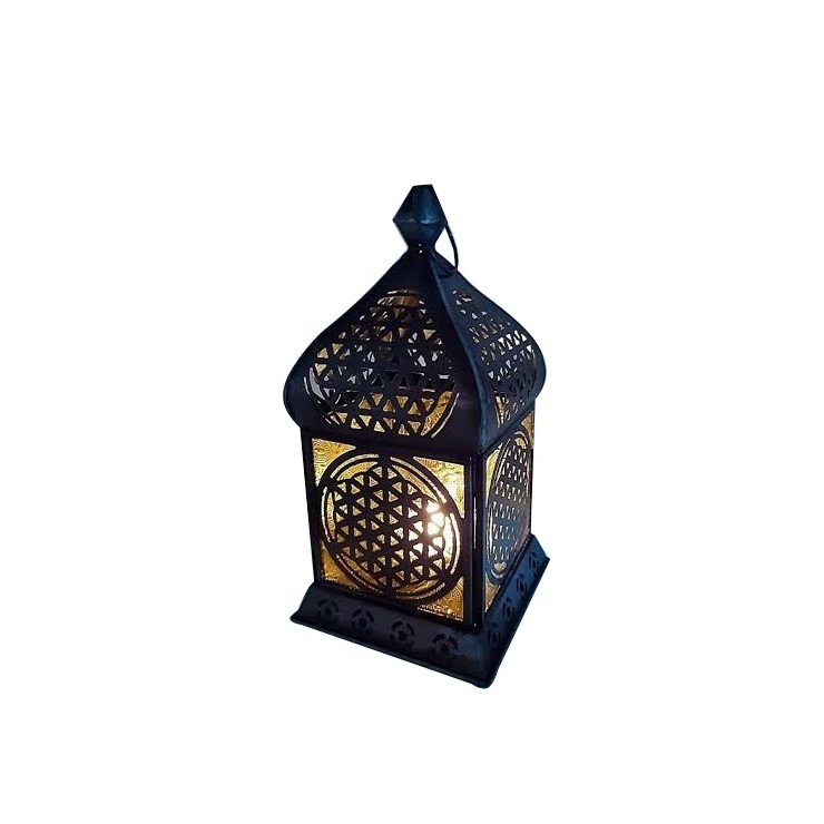 Top Trending Moroccan Design Red Glass Tableware Candle Light Holder Unique Stylish Lantern Christmas Decoration Candle Lantern