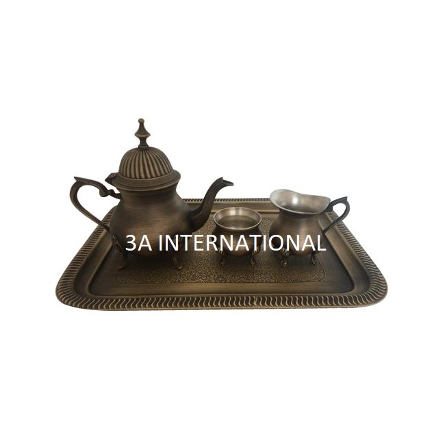 Sustainable Quality Supplier Copper Arabic Tea Pot Kitchenware Equipment Catering Tea Pot Handmade Coffee Serving kettle