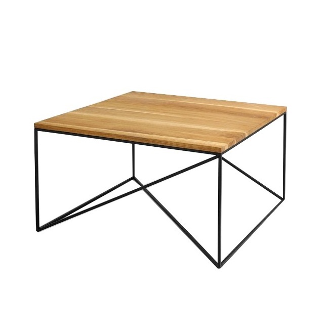 Iron Metal Frame with Wooden Top Home Decor Modern Furniture Tables Wooden Center Table At Inexpensive Price