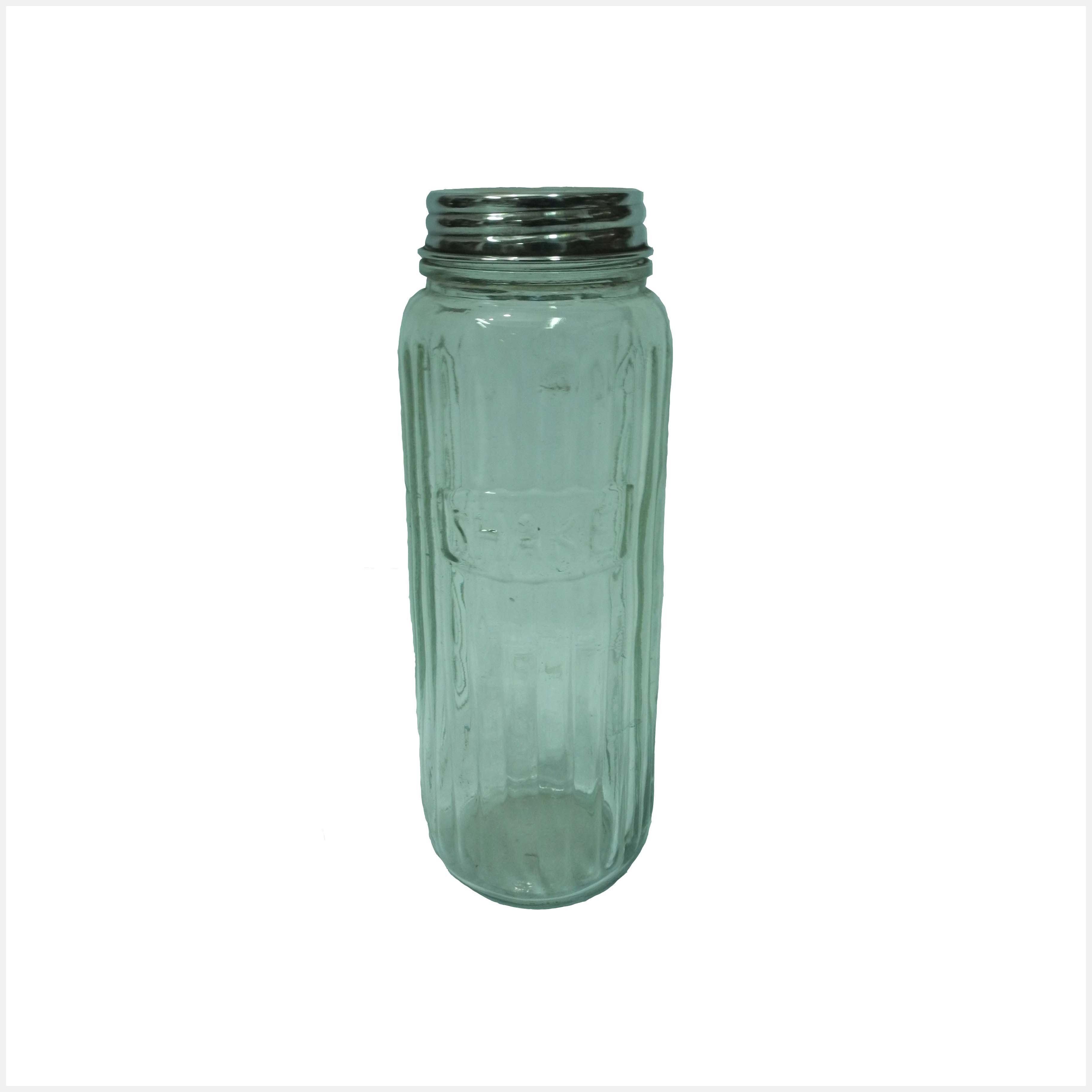 Exclusive Design Blue Color Stylish Glass Mason Jar for Sugar Container and Salt Container Handmade Decorative Glass Jar