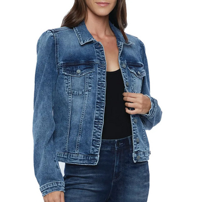 Newest Style Lady Denim Jean Jacket For Women's Long Sleeves Women Clothing Bulk Quantity Denim Jackets