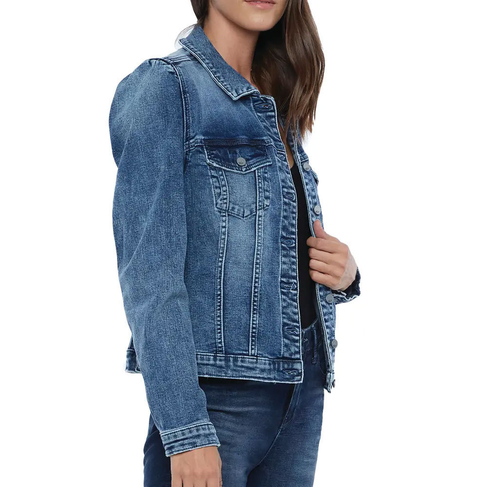 Newest Style Lady Denim Jean Jacket For Women's Long Sleeves Women Clothing Bulk Quantity Denim Jackets