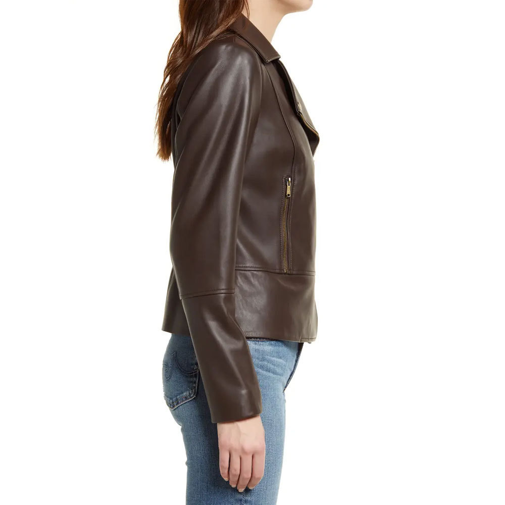 2024 new arrivals Outdoor leather women's Jackets winter high quality down water proof OEM service Women leather jackets