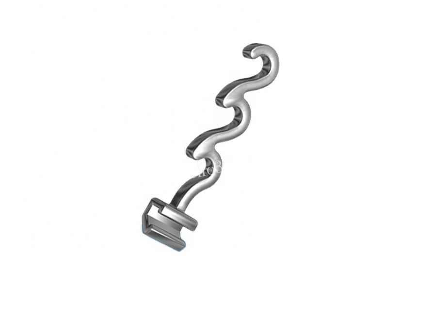 Orthodontic dental crimpable hooks spiral hook