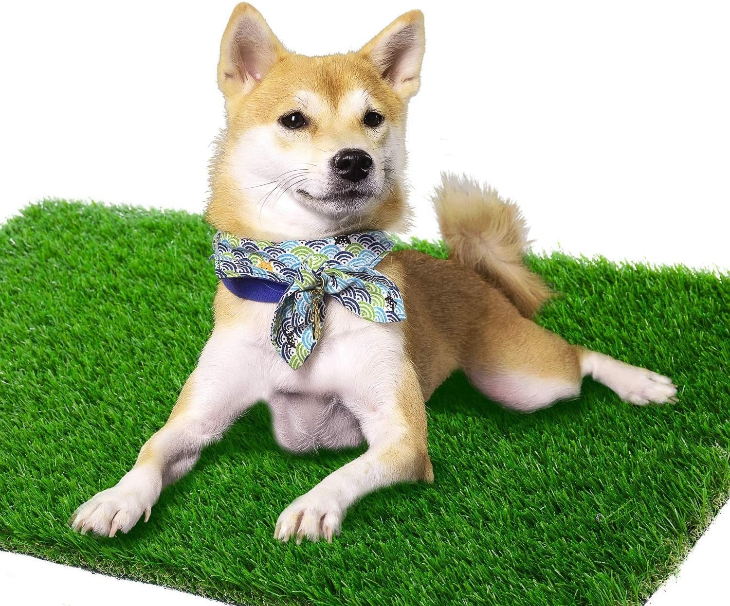 Eco-friendly Fakegrass Tile Pet Rug Mat Plastic Grass Artificial Grass Lawn for dogs