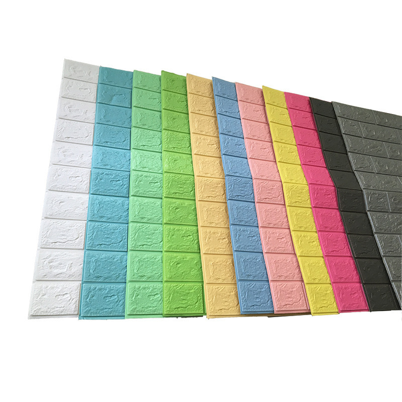 5mm Waterproof XPE Foam 3D Brick Acoustic Wall Panel Stickers