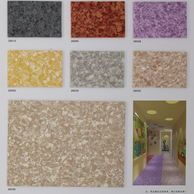 Homogeneous  Floor Vinyl Sheet  Commercial VCT Tile   Vinyl Flooring