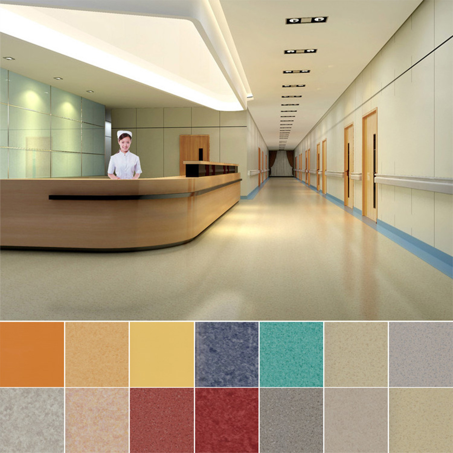 Commercial VCT Tile Flooring  Non-Directional Tone VCT