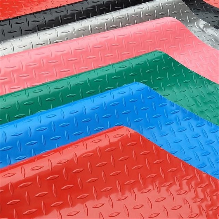 Best Block Grip Rubber Flooring Garage Floor Roll Diamond Plate Metallic PVC Flooring for Industrial and Commercial