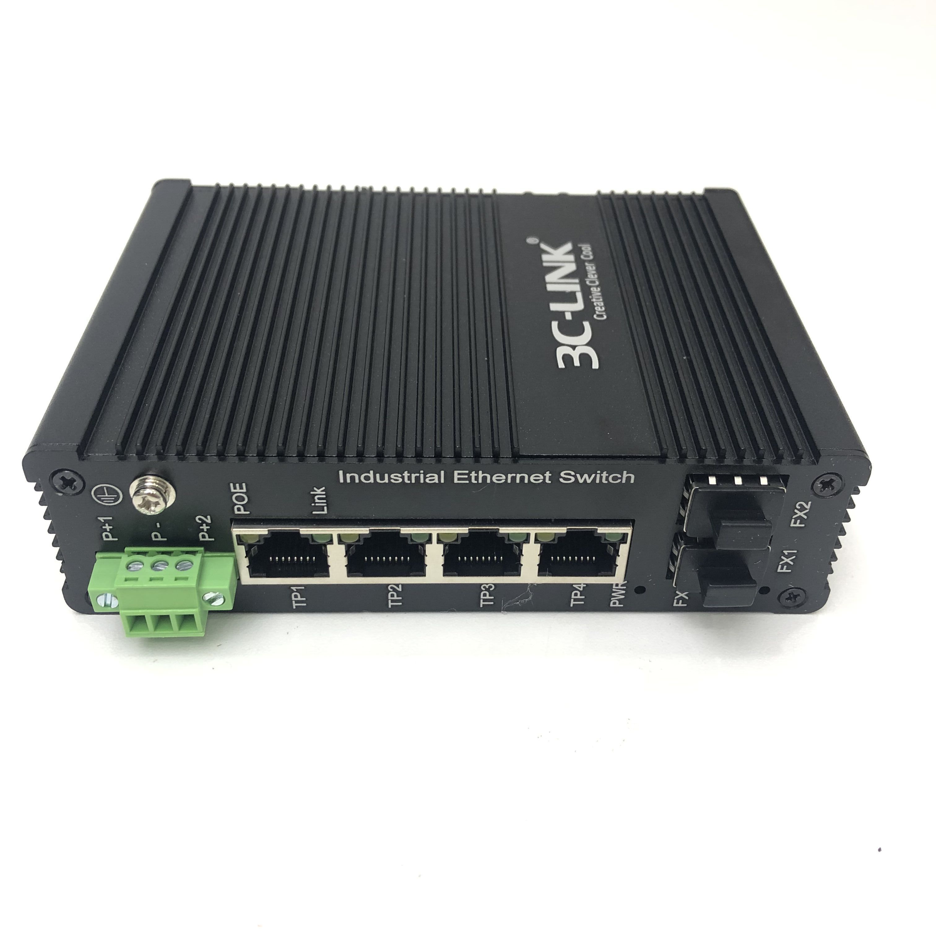 6 Poort Din Rail Ethernet Switch Industrial 10/100/1000m 2 Sfp Poorten + 4 Rj45 Poorten