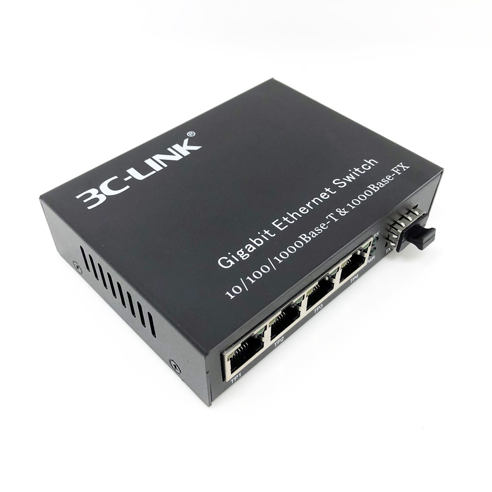 Gigabit ethernet optical fiber switch 10/100/1000M 4 UTP + SFP Mini  5 port unmanageable fiber switch