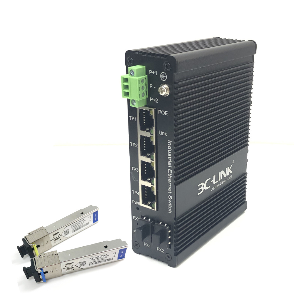 4 5 PORT 10 / 100 / 1000 BASE - TX + 1 2 PORT 1000 BASE  - FX outdoor POE INDUSTRIAL ETHERNET SWITCH