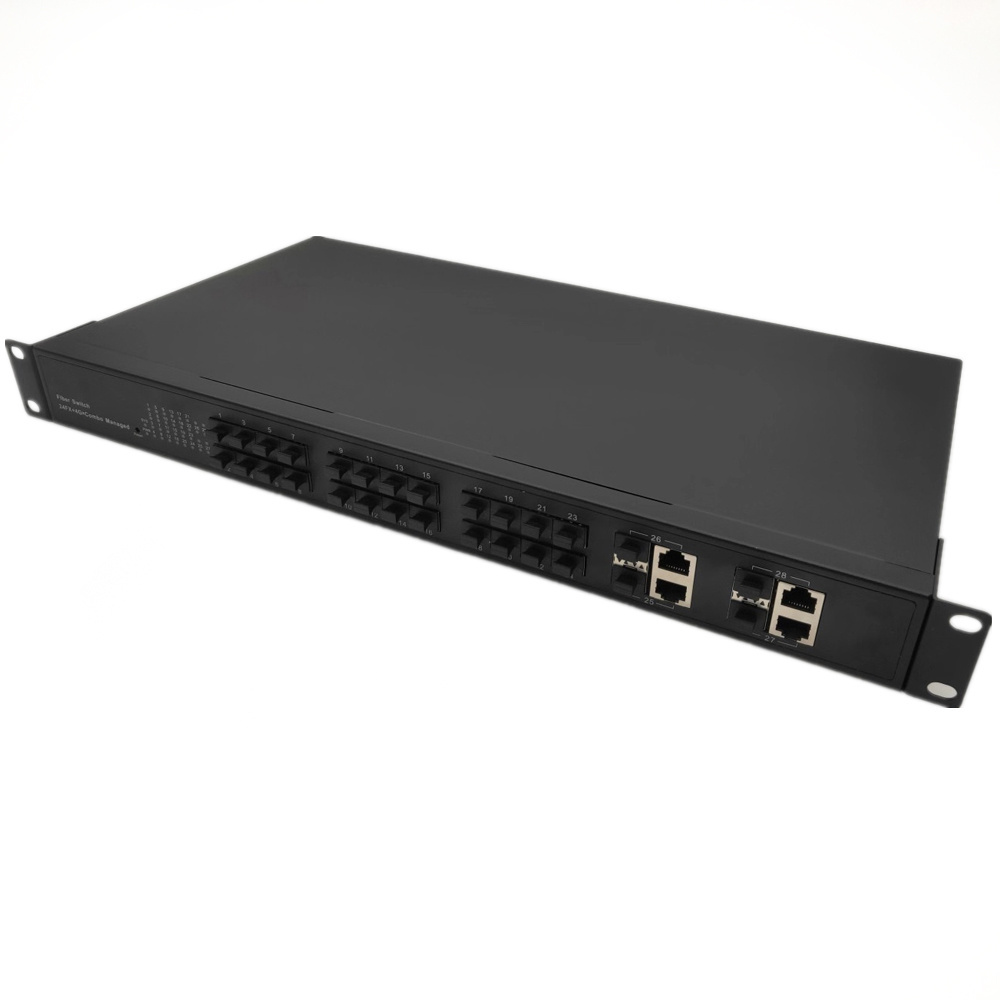 24 port 100Base-FX(SFP) + 4 port gigabit combo Managed 24 port fiber switch