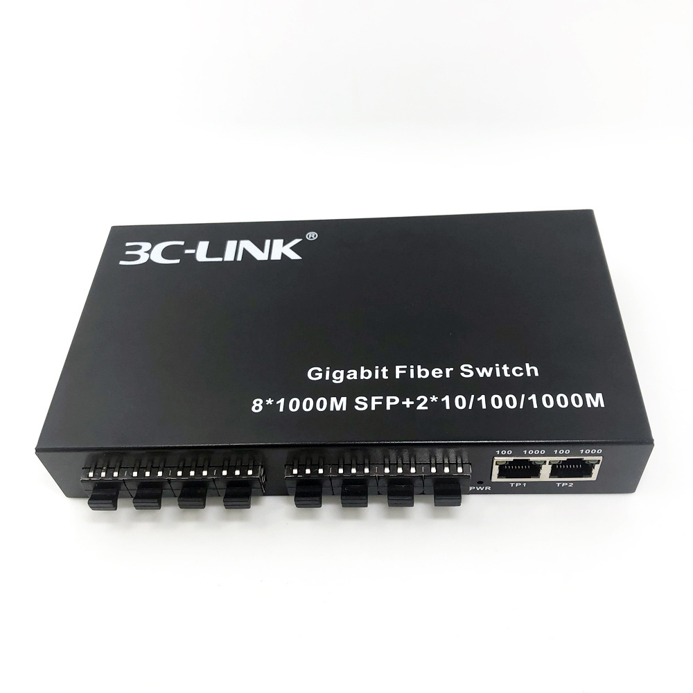 10/100/1000Base-T to 1000Base-F Gigabit Ethernet Optical Fiber Switch 8port gigabit sfp switch