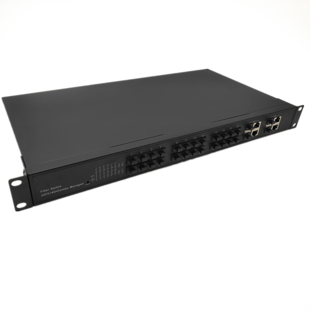 24 port 100Base-FX(SFP) + 4 port gigabit combo Managed 24 port fiber switch