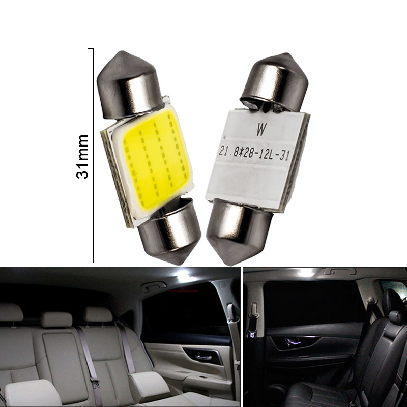 C10W C5W LED COB Festoon 31mm 36mm 39mm 41/42mm 12V Auto White bulbs for cars License plate Interior Reading Light 6500K 12SMD