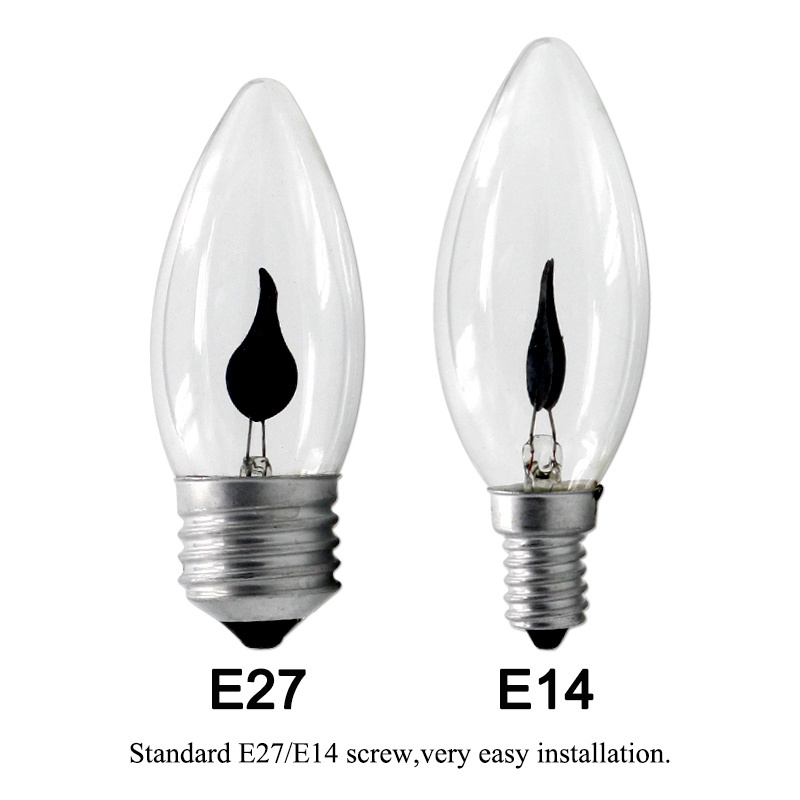 Edison Led Candle Light Bulb E27 LED imitation Flame Effect Bulb 3W AC 220V Home For Decorative Lighting Ampoule LED Candle Bulb