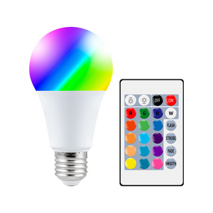 E27 Smart Control Lamp Led RGB Light Dimmable 5W RGB Led Lamp Colorful Changing Bulb Led Lamp RGB White Home Decorative lighting