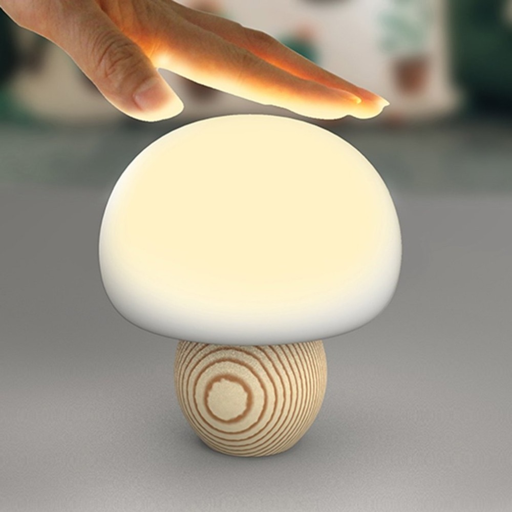 Cute Mini LED Mushroom Light Magnetic USB Night Lights Touch Sensor Atmosphere table Lamp Soft Baby Child Sleeping Bedside Lamps