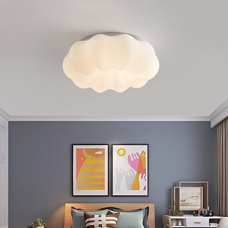 Cloud ceiling light, full spectrum LED bedroom light, modern and simple Nordic children's room, pumpkin eye protection