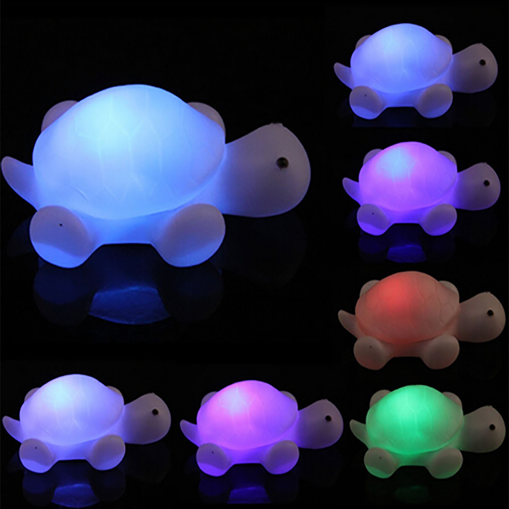 Turtle LED 7 Colours Changing Night light Lamp Party Colorful lamp night light children's room Animal shape lamp Battery powered