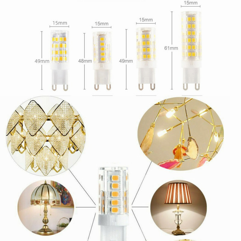 Brightest G9 G4 LED Lamp 3W 5W 7W 9W  Ceramic Maize high-handed LED Bulb Warm/Cool White Spotlight replace Halogen light