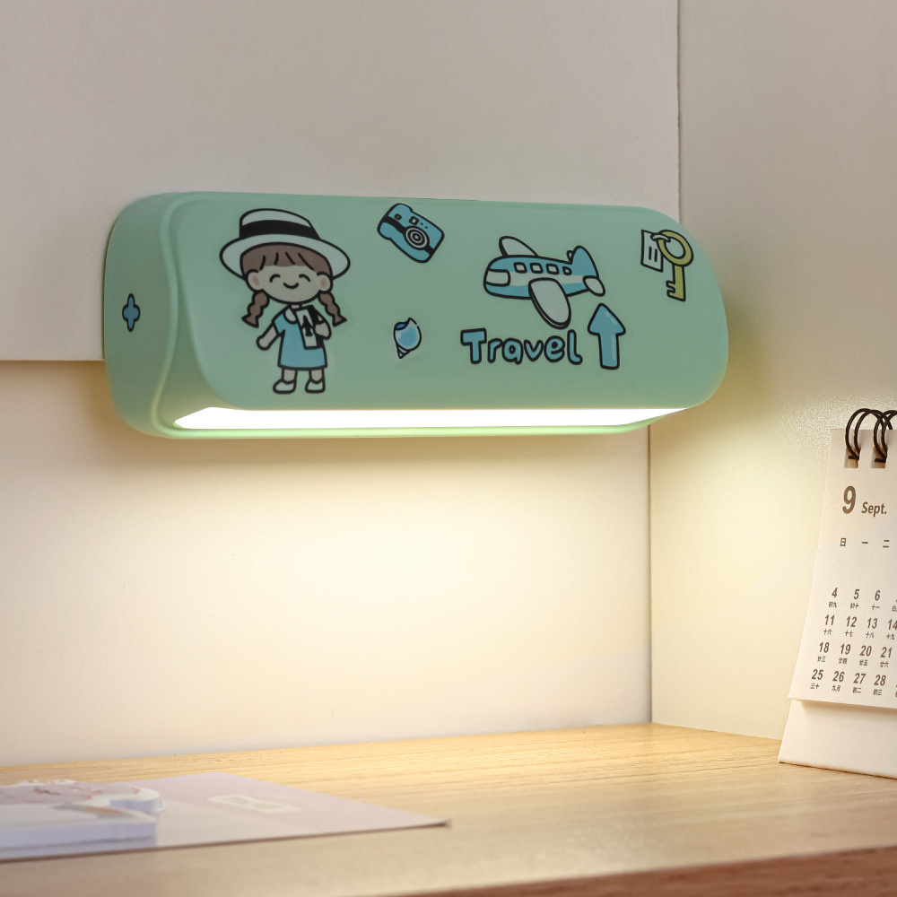 Rechargeable Reading Lamp Eye Protection Cute Night Light Student Dormitory Usb Writing Light Wall Bedside Study Light Magnetic