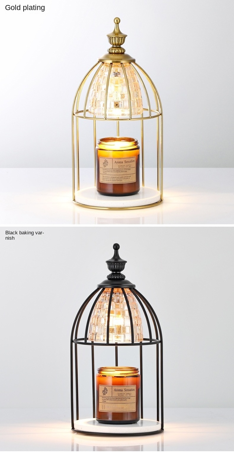 Candle Warmer Lamp with 2 Bulbs No Flame Fragrance Brightness Candle Lamp Compatible with Large Jar Candles