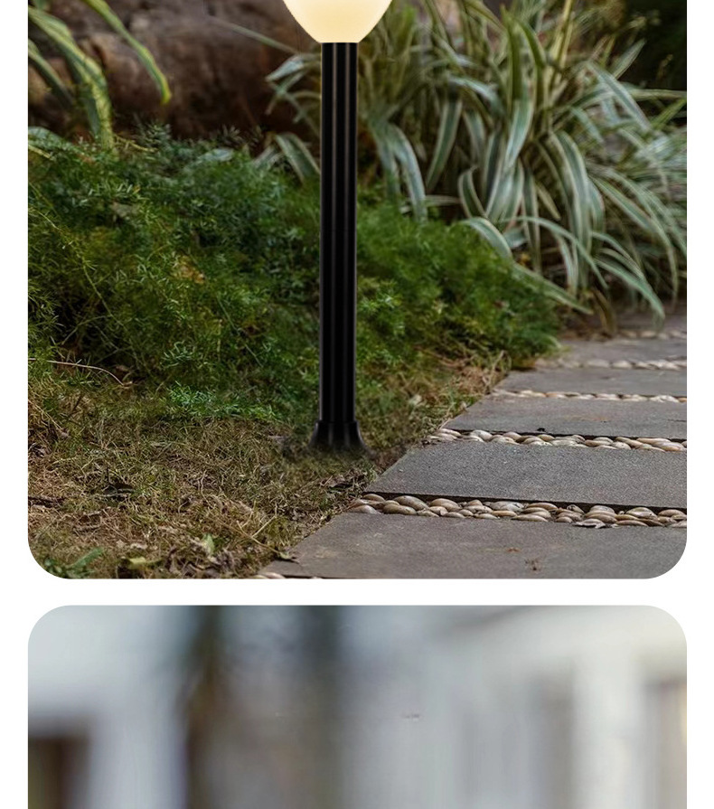 Pure Garden Solar Path Lights Set of Tall Stainless Steel Outdoor Stake Lighting for Garden, Landscape Yard Driveway Walkway